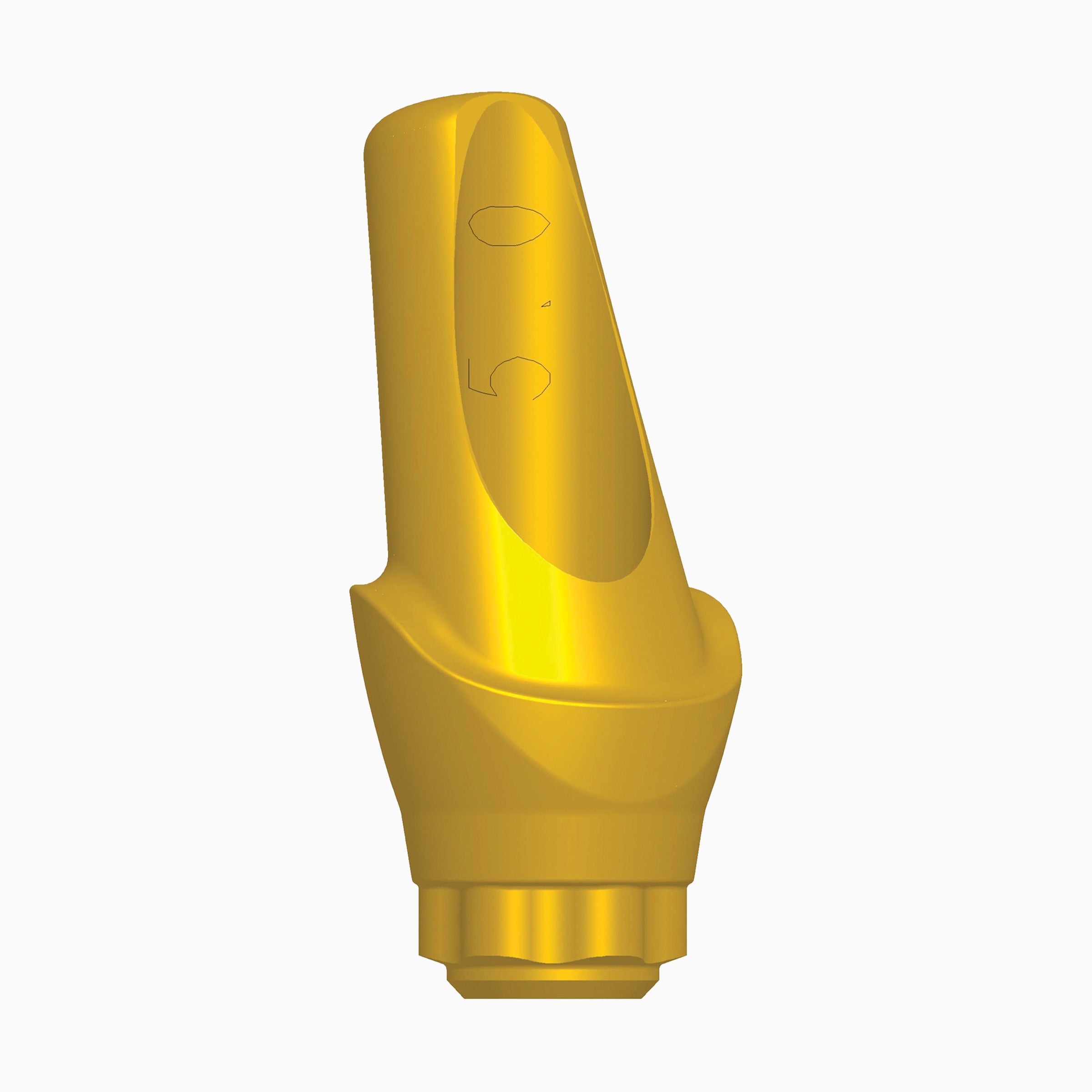 TiLobe® Esthetic Abutment, 15° Angled, Contour, WD, Ø5.0/5.5/6.5 , F6.0, C1.0 mm