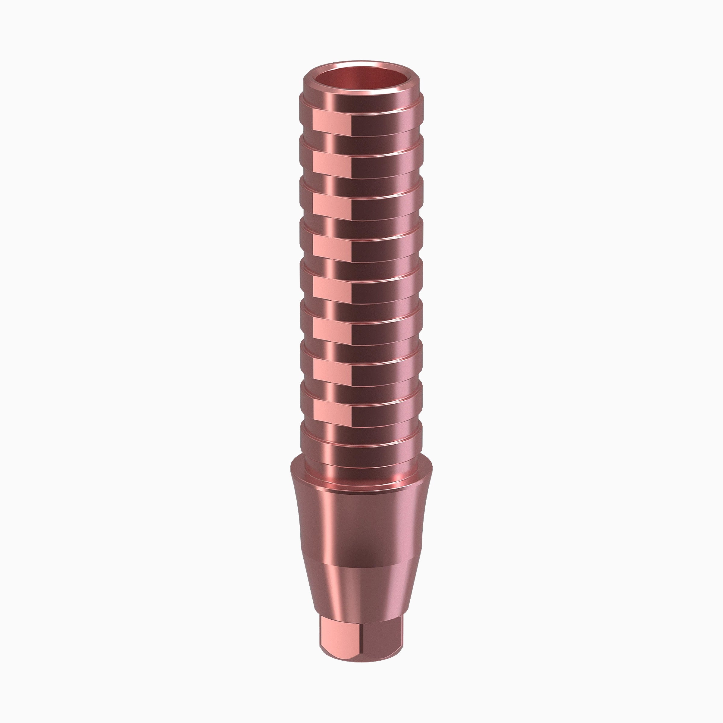 GENESIS ACTIVE™ Conical TiPink Temporary Abutment, Concave, Ø3.5, H2.0mm, Engaging