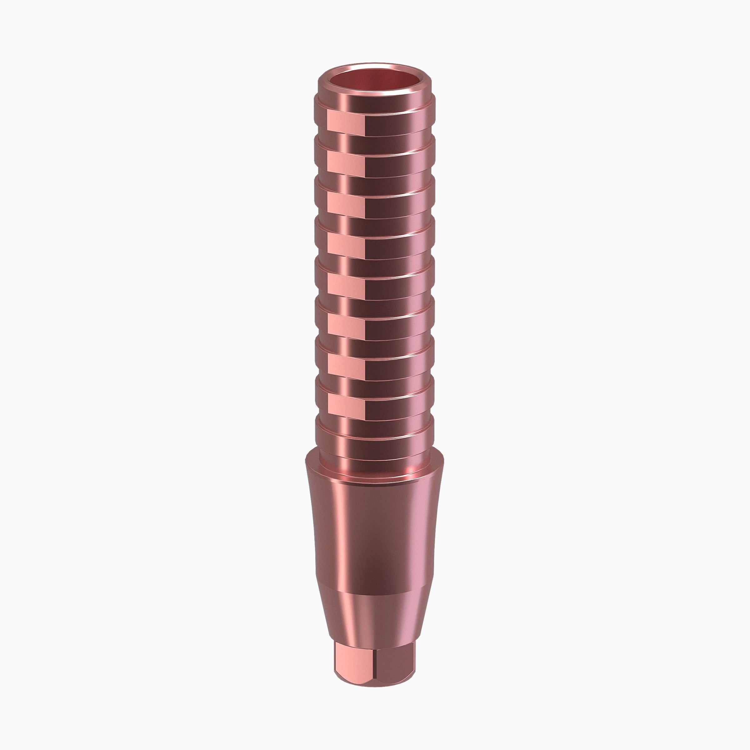 GENESIS ACTIVE™ Conical TiPink Temporary Abutment, Concave, Ø3.5, H3.0mm, Engaging