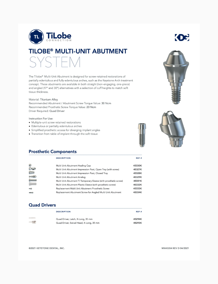 TiLobe® MUA Product Overview