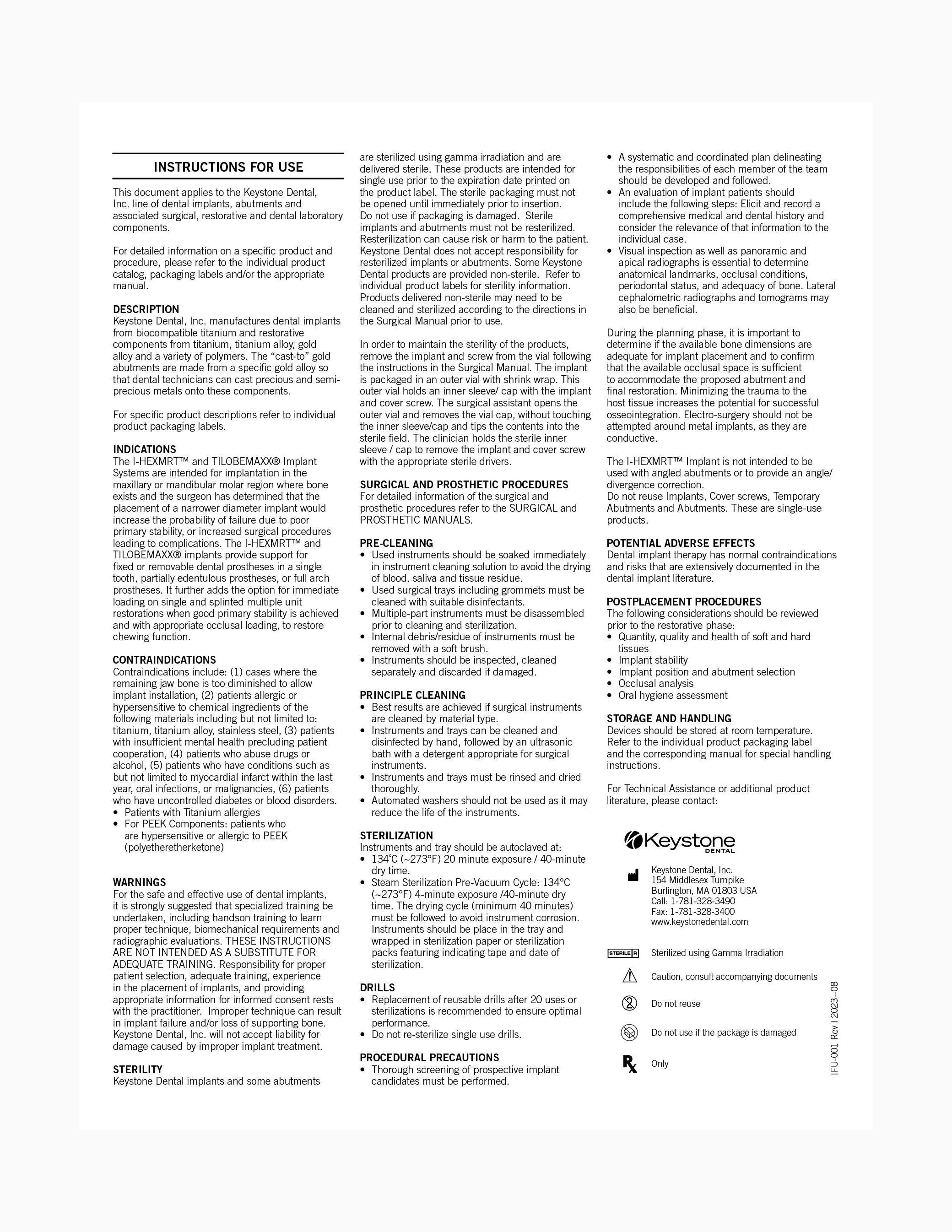I-HEXMRT™ and TILOBEMAXX IFU™