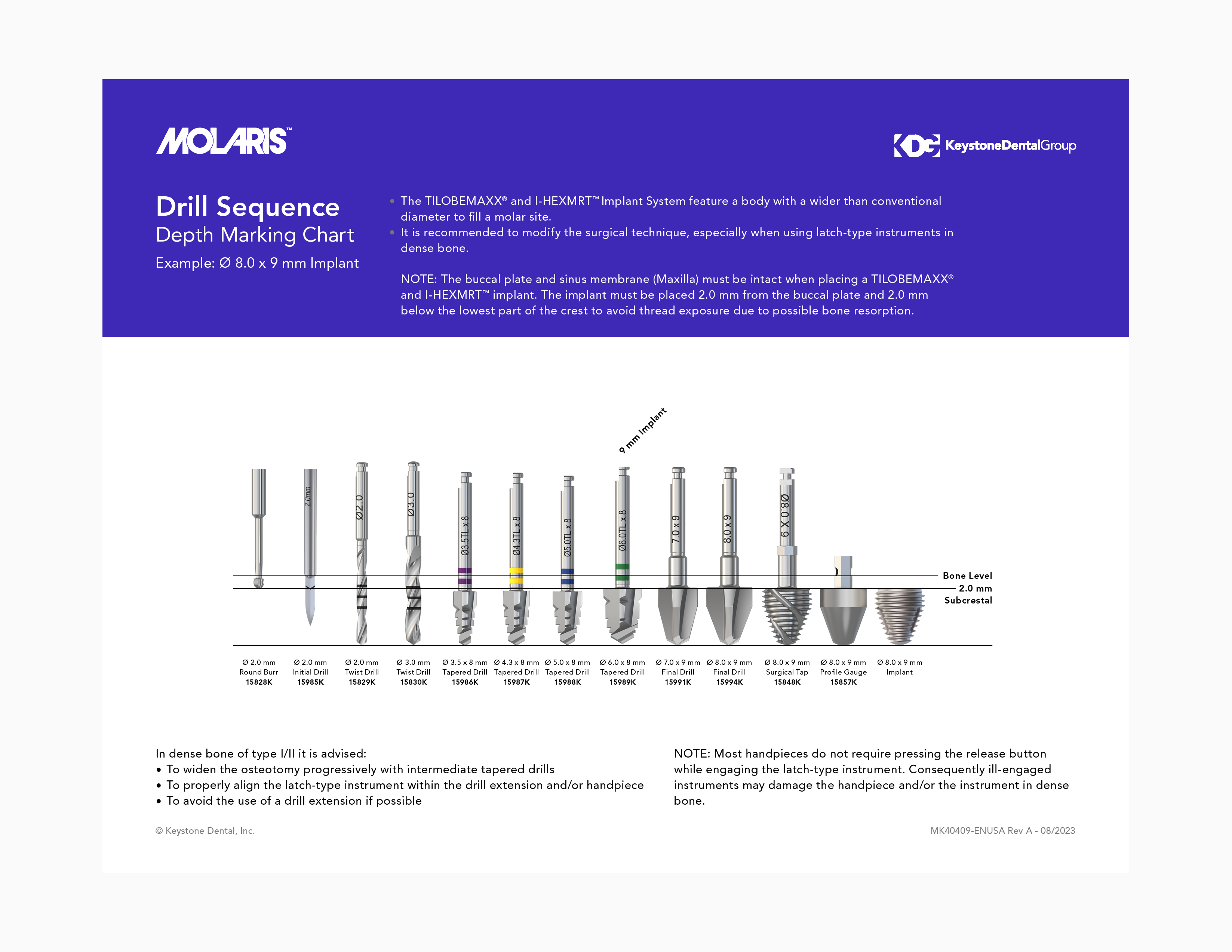 Molaris Surgical Drill Sequence