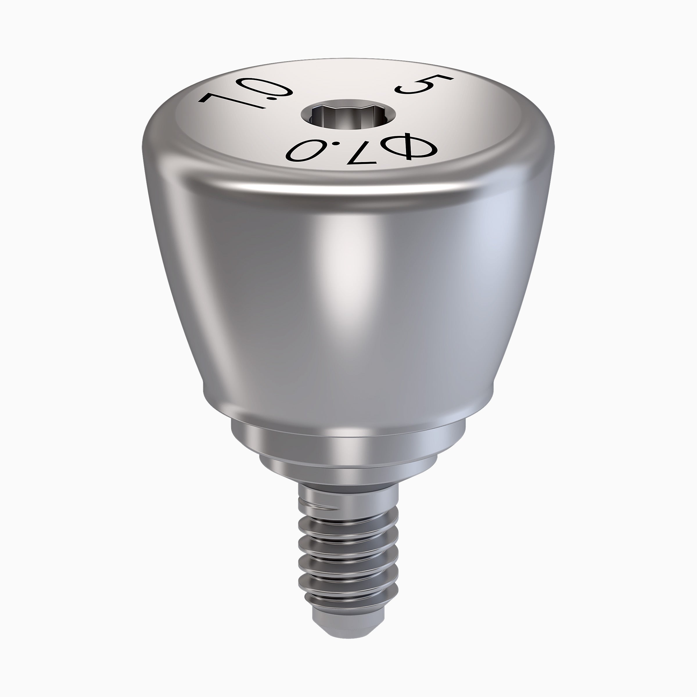 TiLobe® Healing Abutment, UWD, Concave, Ø7.0 x F7.0, C5.0 mm