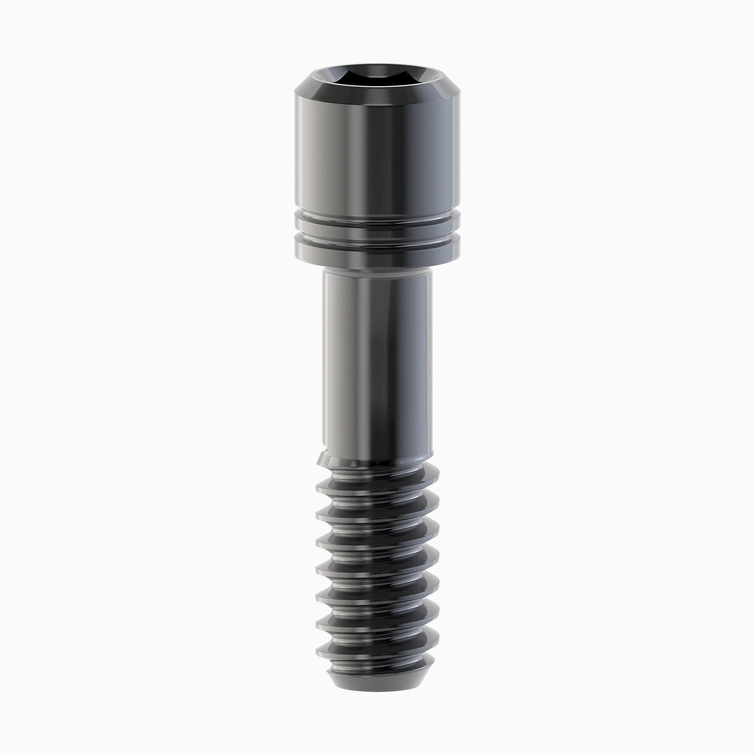 Conical TiBase/Blank Final Screw, DLC - (Ø1.25 Hex Driver)
