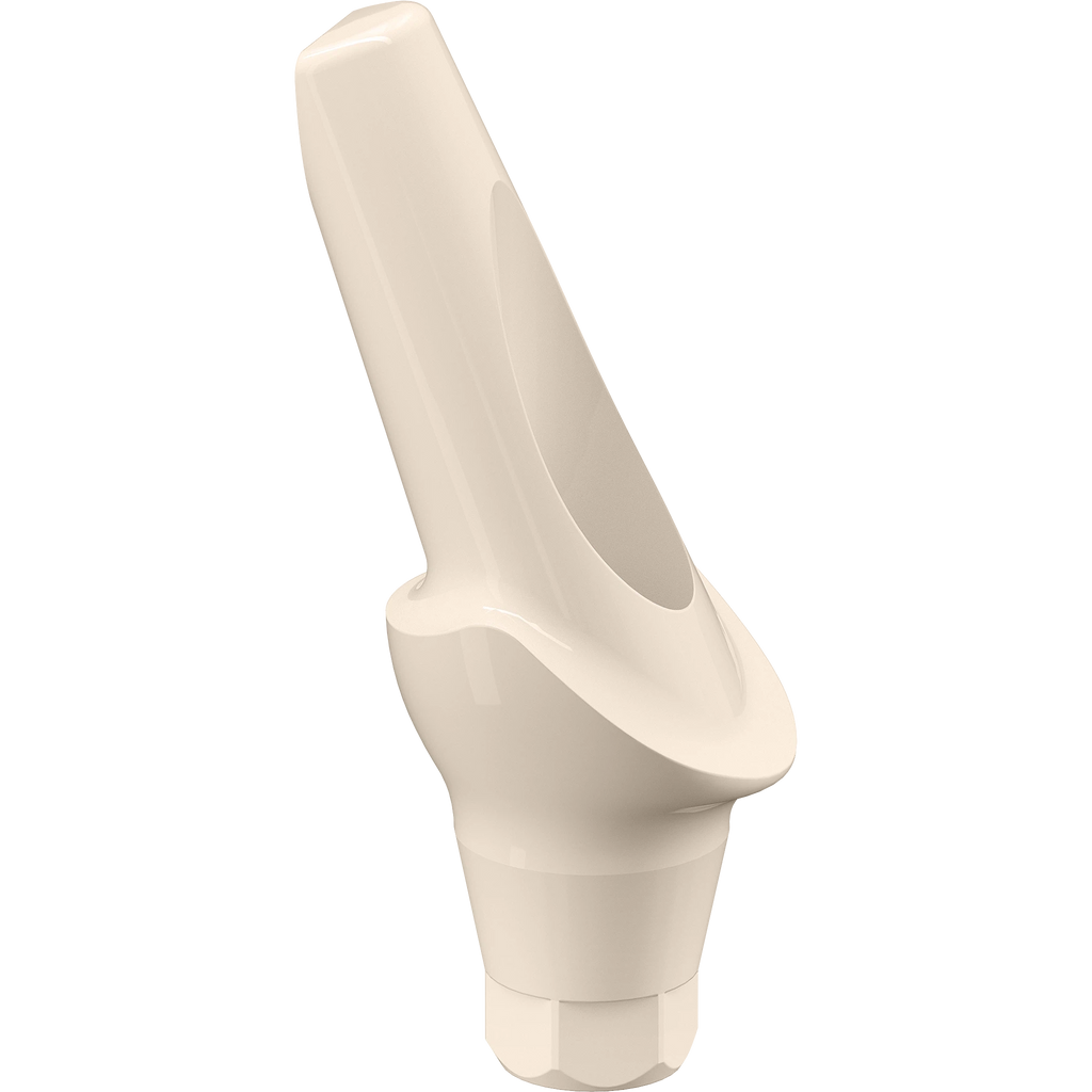 GENESIS ACTIVE™ 20° Angled Aesthetic PEEK Temporary Abutment, Concave, Ø 4.5, H 1.0 mm