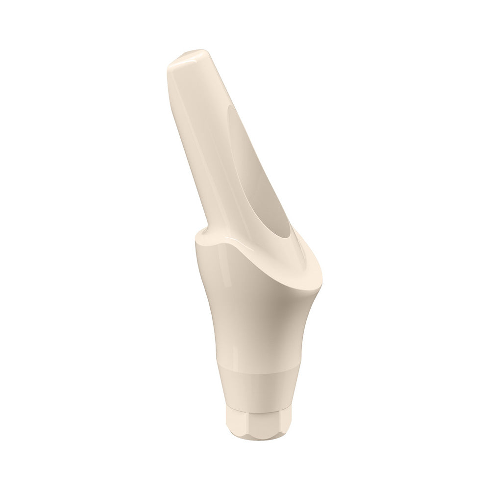 GENESIS ACTIVE Conical 20° Angled Aesthetic PEEK Temp. Abutment, Concave, Ø4.5, H3.0mm