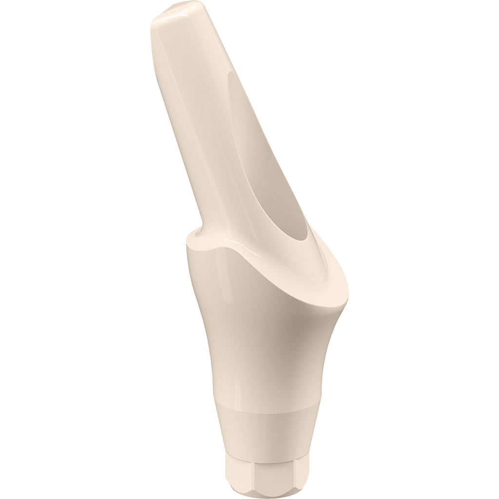 GENESIS ACTIVE™ 20° Angled Aesthetic PEEK Temporary Abutment, Concave, Ø 4.5, H 3.0 mm