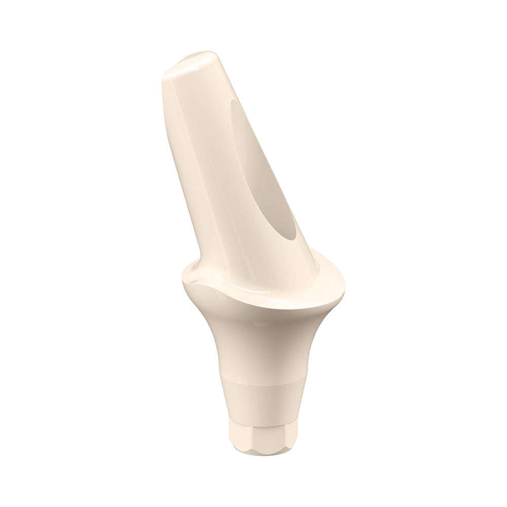 GENESIS ACTIVE Conical 20° Angled Aesthetic PEEK Temp. Abutment, Concave, Ø6.0, H3.0mm