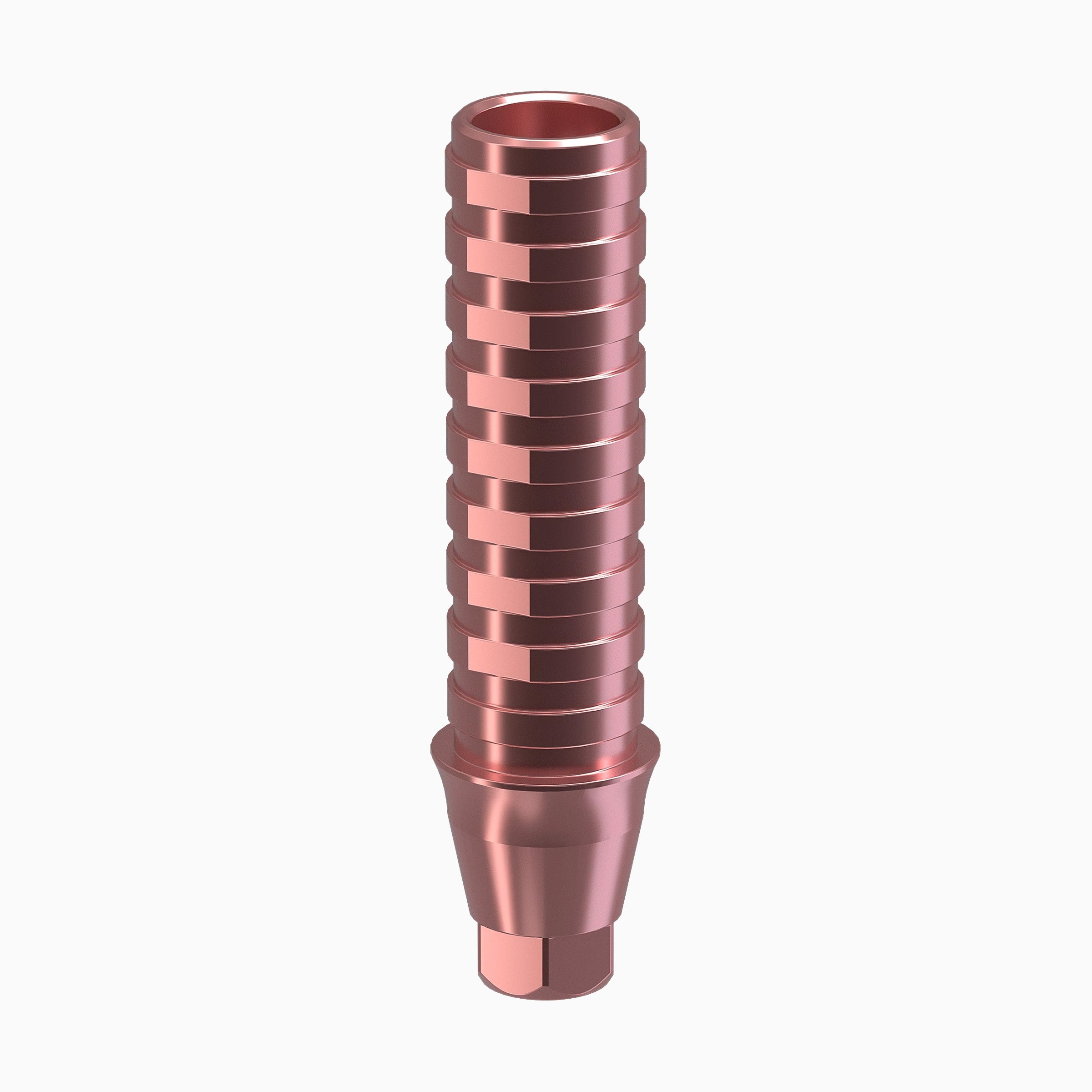 GENESIS ACTIVE™ Conical TiPink Temporary Abutment, Concave, Ø3.5, H1.0mm, Engaging