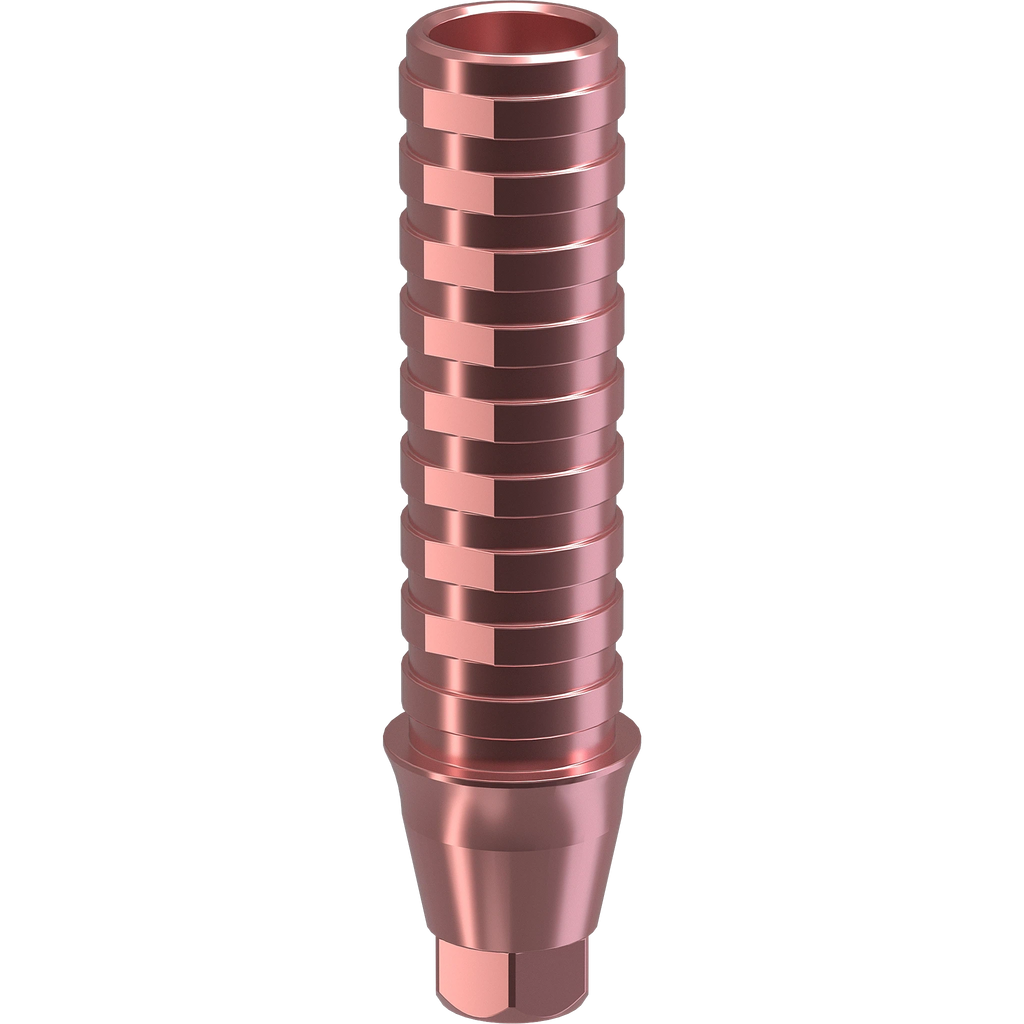 GENESIS ACTIVE™ Conical TiPink Temporary Abutment, Concave, Ø F 3.5, H 1.0 mm, Engaging