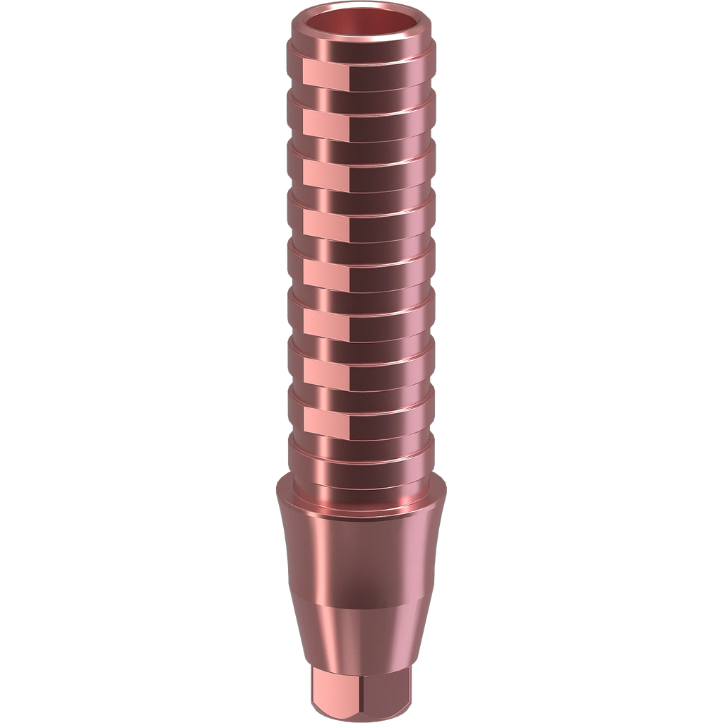 GENESIS ACTIVE™ Conical TiPink Temporary Abutment, Concave, Ø F 3.5, H 2.0 mm, Engaging