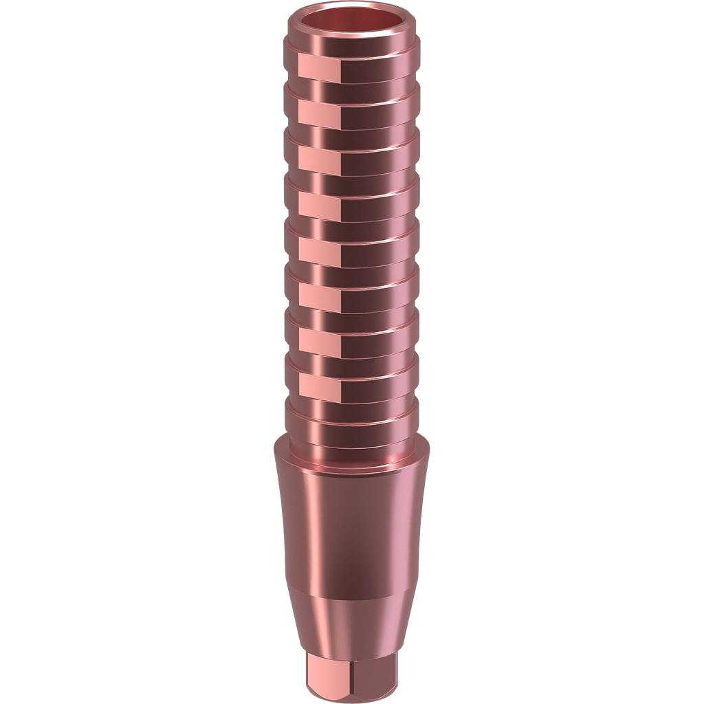 GENESIS ACTIVE™ Conical TiPink Temporary Abutment, Concave, Ø F 3.5, H 3.0 mm, Engaging