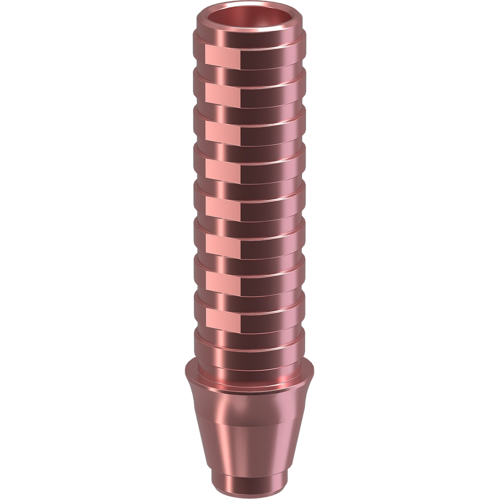 GENESIS ACTIVE™ Conical TiPink Temporary Abutment, Concave, Ø F 3.5, H 1.0 mm, Non-Engaging