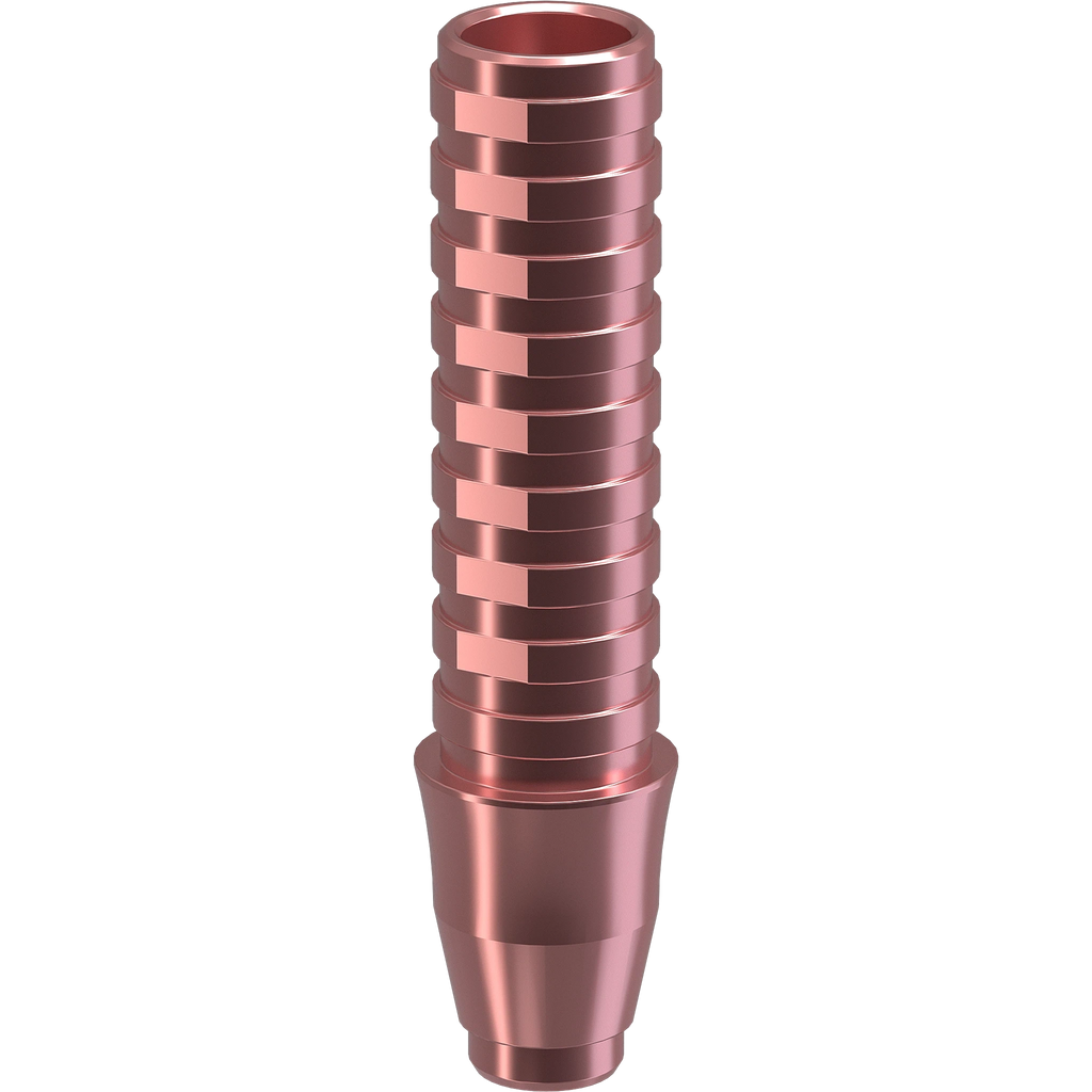 GENESIS ACTIVE™ Conical TiPink Temporary Abutment, Concave, Ø F 3.5, H 2.0 mm, Non-Engaging