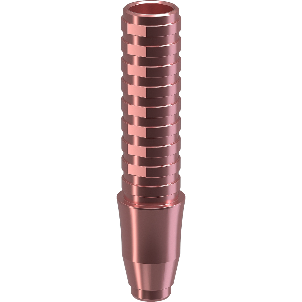 GENESIS ACTIVE™ Conical TiPink Temporary Abutment, Concave, Ø F 3.5, H 3.0 mm, Non-Engaging