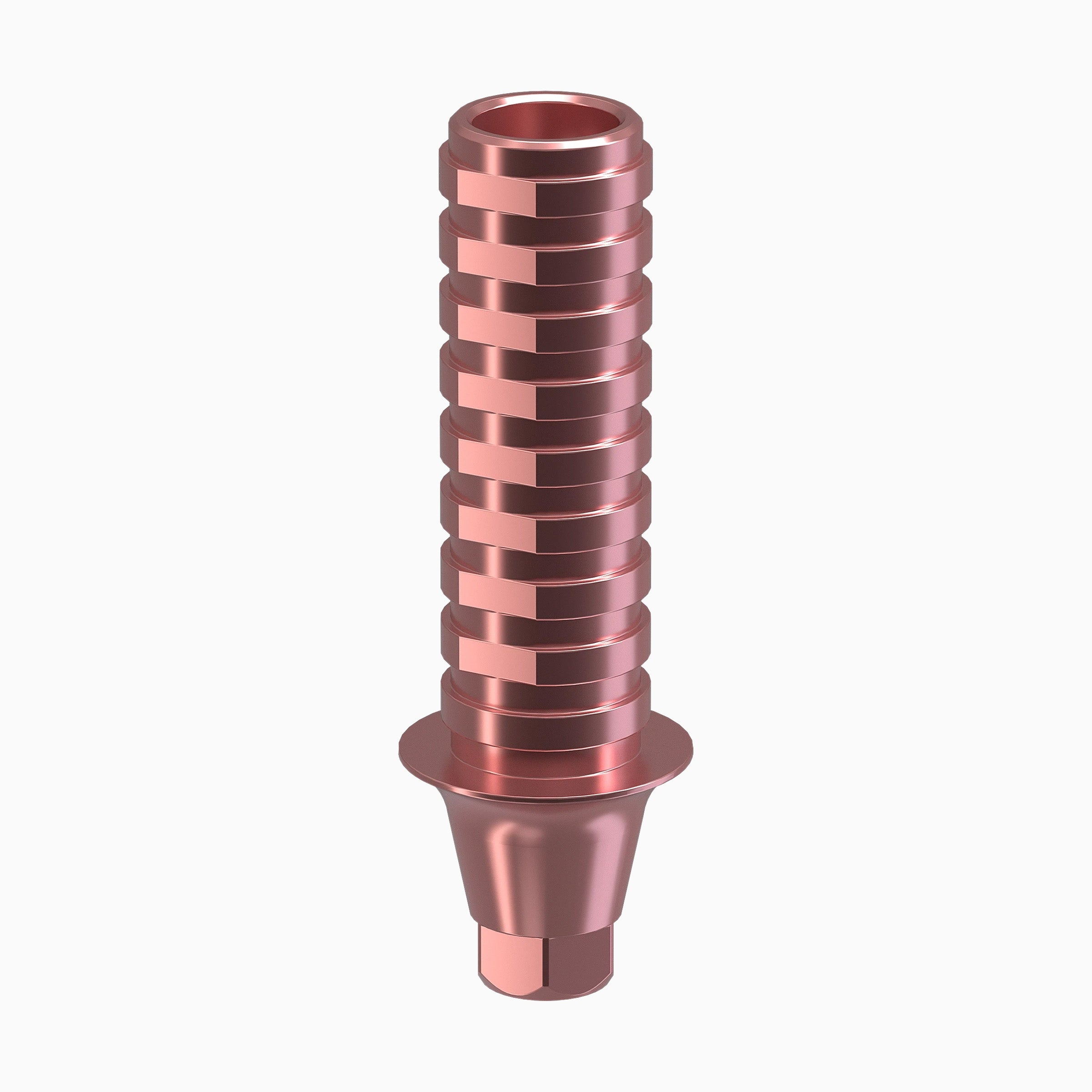 GENESIS ACTIVE™ Conical TiPink Temporary Abutment, Concave, Ø4.5, H1.0mm, Engaging