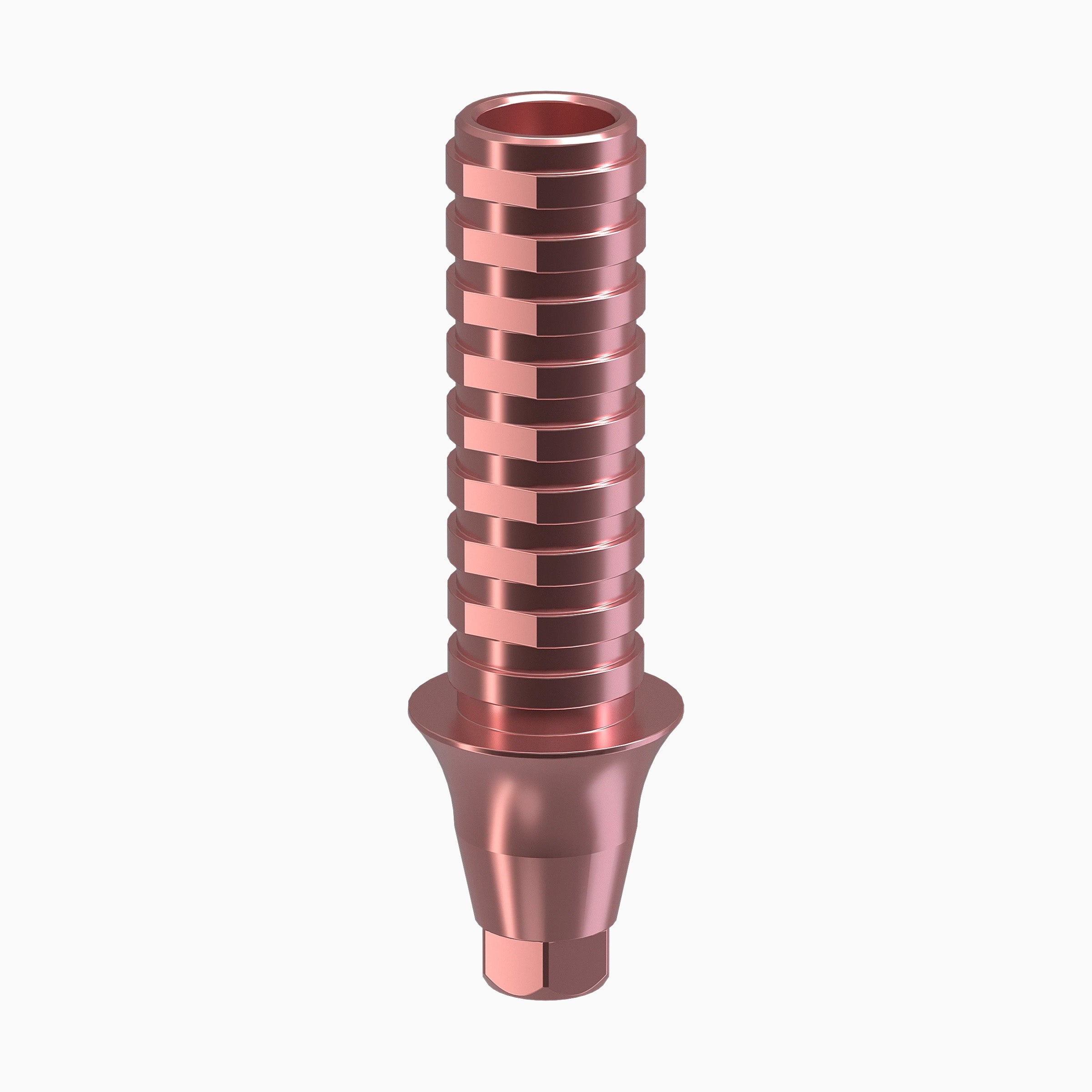 GENESIS ACTIVE™ Conical TiPink Temporary Abutment, Concave, Ø4.5, H2.0mm, Engaging