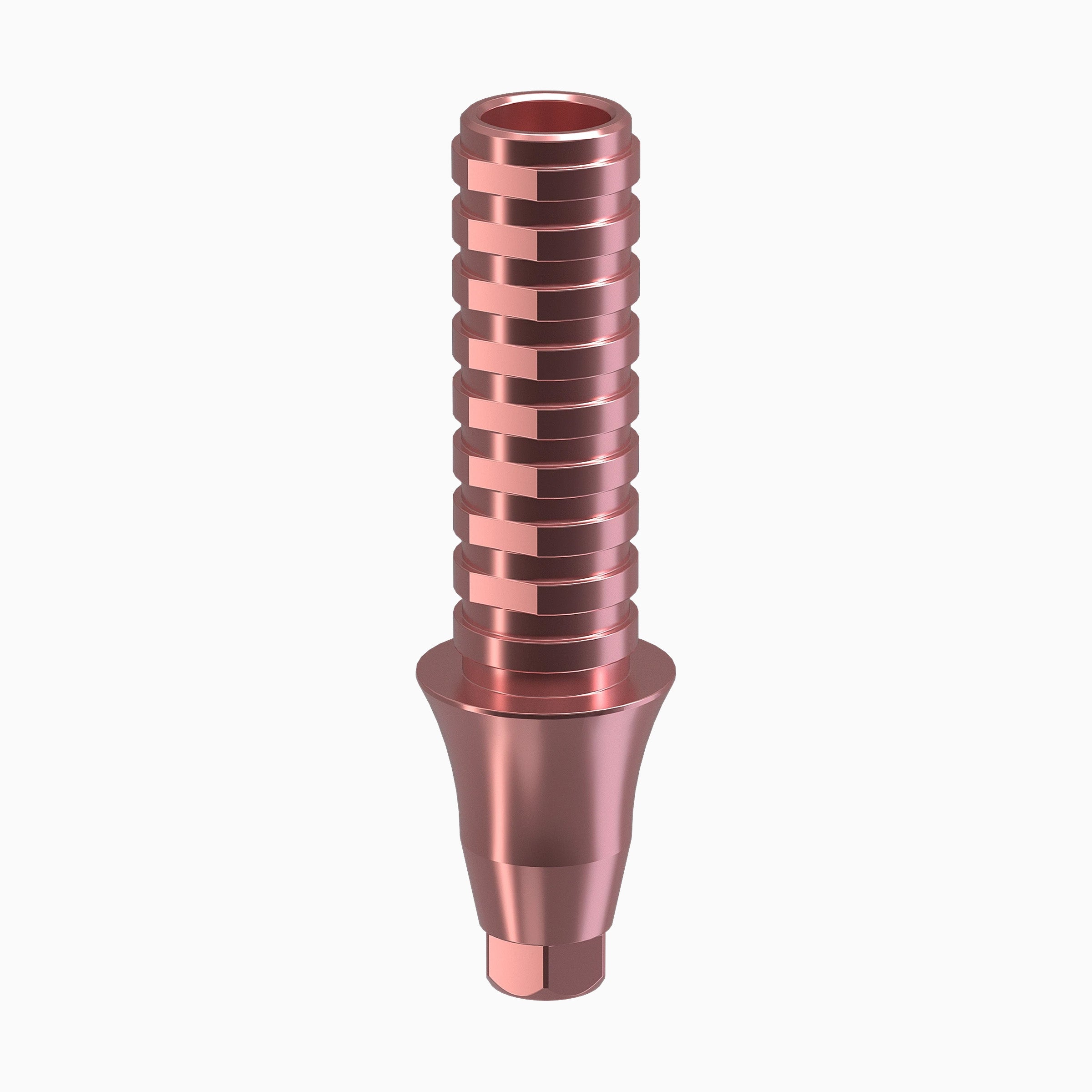 GENESIS ACTIVE™ Conical TiPink Temporary Abutment, Concave, Ø4.5, H3.0mm, Engaging