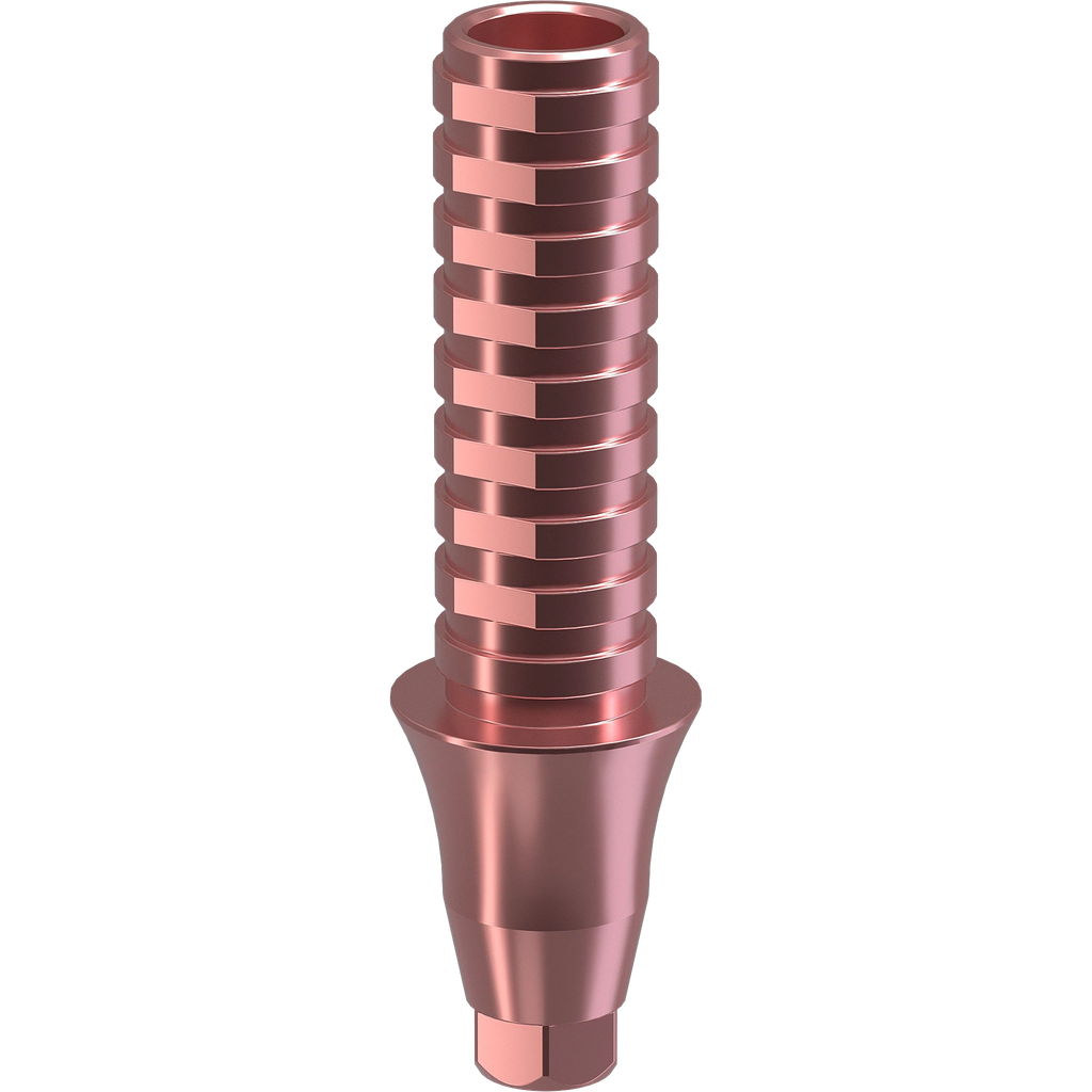 GENESIS ACTIVE™ Conical TiPink Temporary Abutment, Concave, Ø F 4.5, H 3.0 mm, Engaging