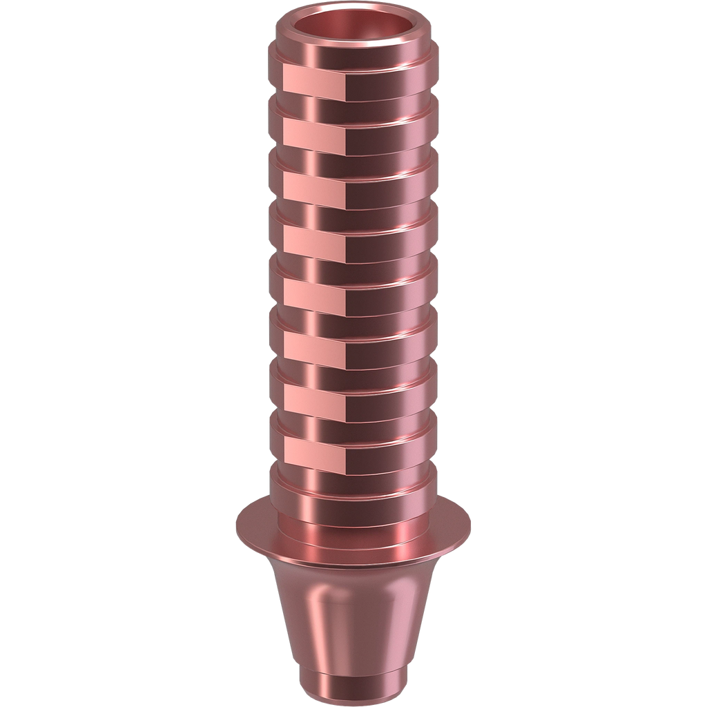 GENESIS ACTIVE™ Conical TiPink Temporary Abutment, Concave, Ø F 4.5, H 1.0 mm, Non-Engaging