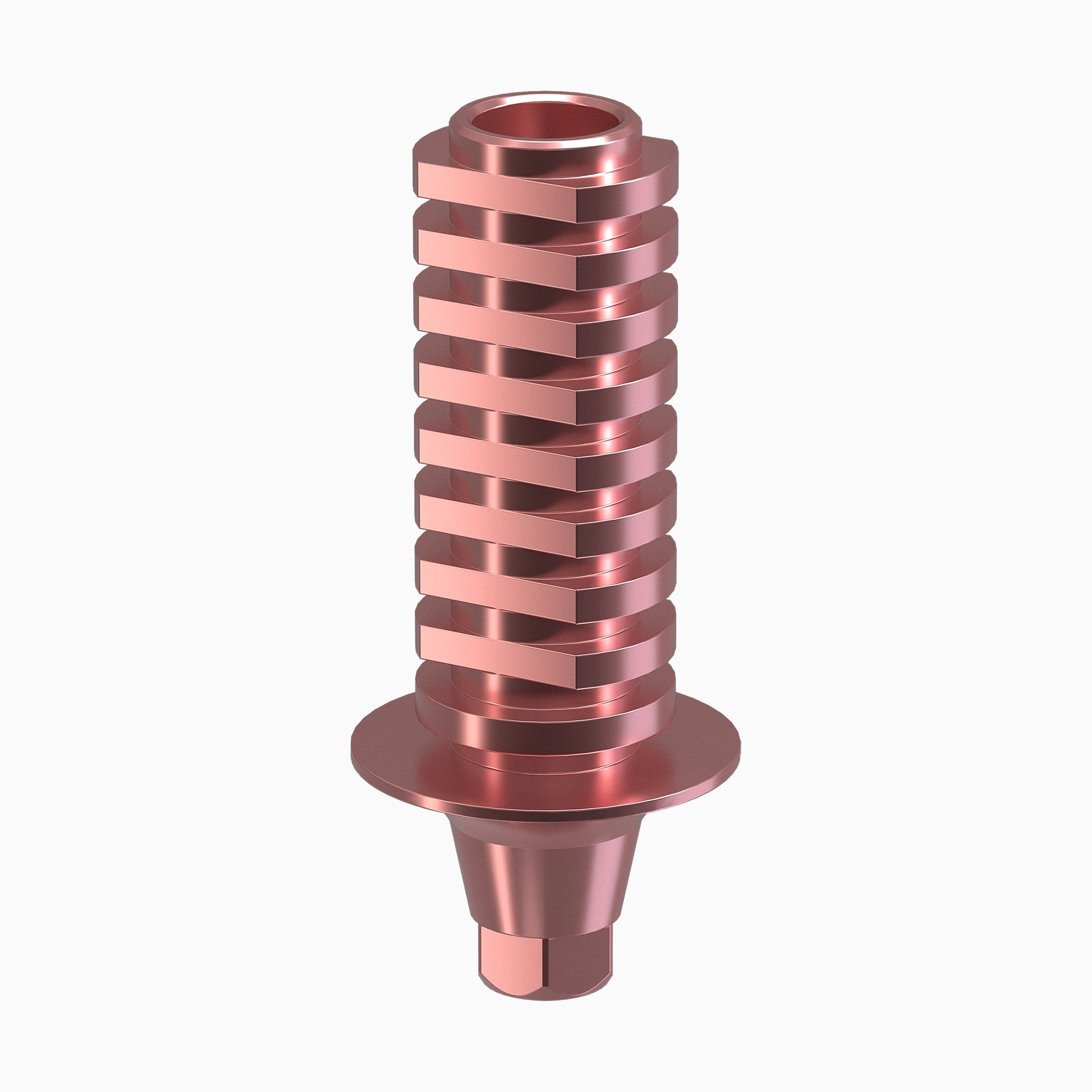GENESIS ACTIVE™ Conical TiPink Temporary Abutment, Concave, Ø6.0, H1.0mm, Engaging