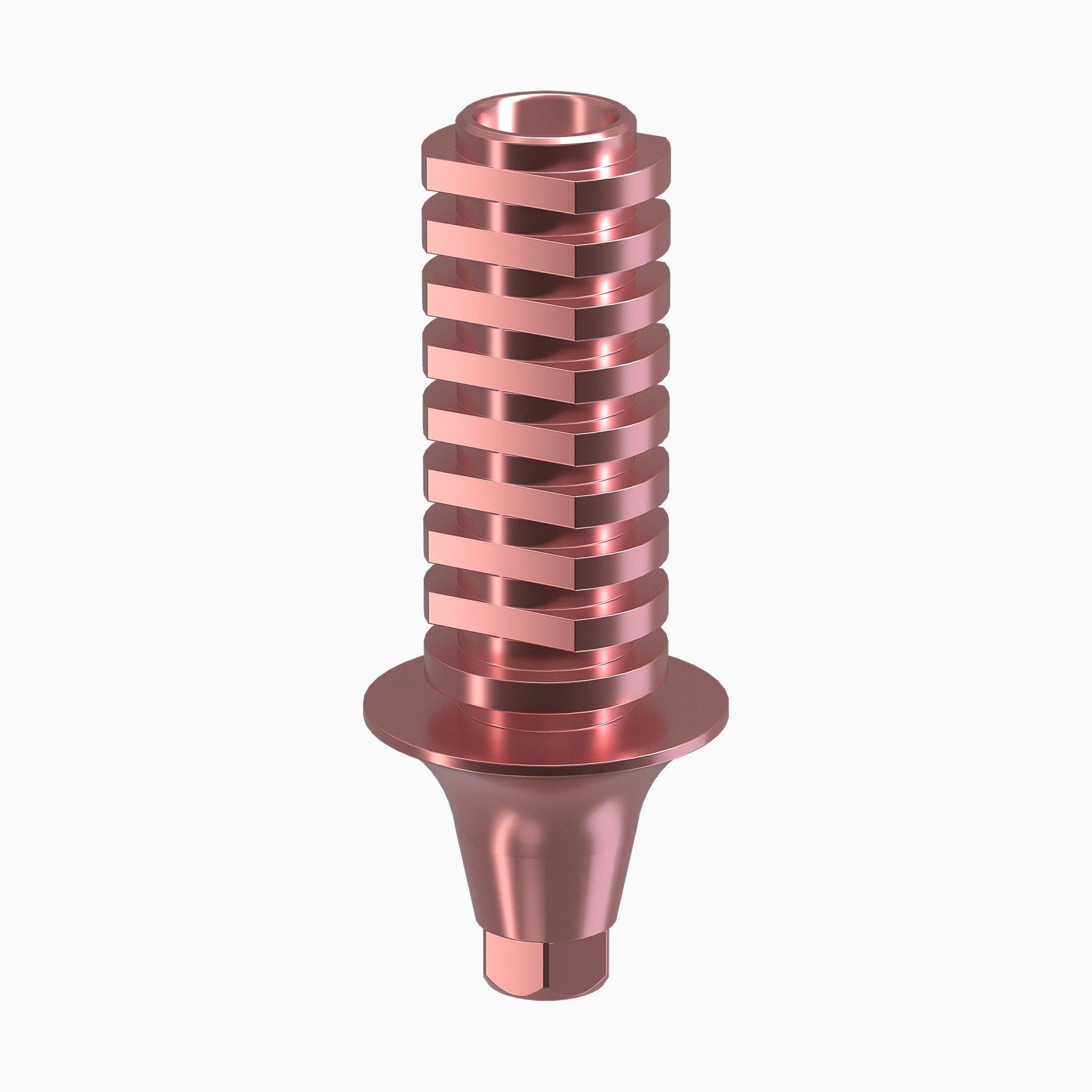 GENESIS ACTIVE™ Conical TiPink Temporary Abutment, Concave, Ø6.0, H2.0mm, Engaging