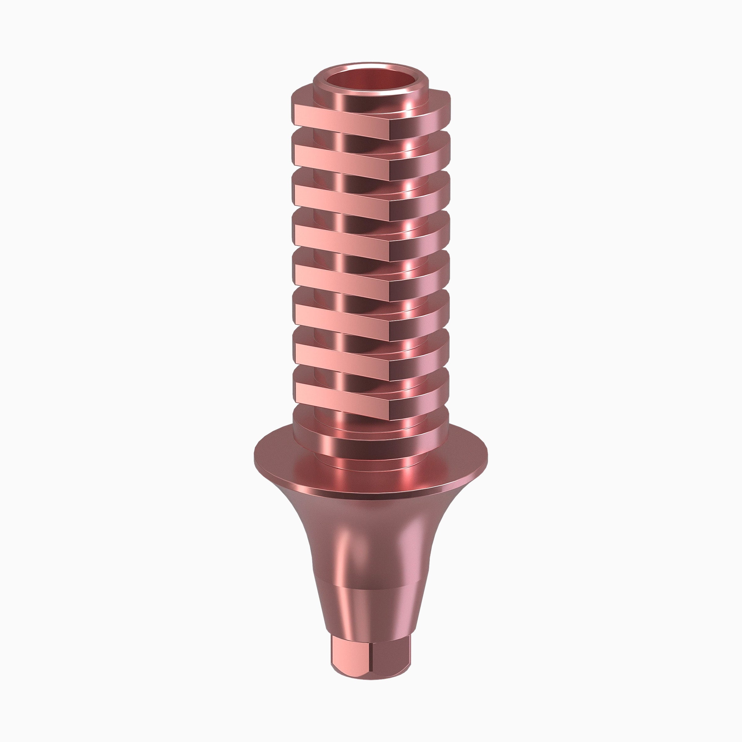 GENESIS ACTIVE™ Conical TiPink Temporary Abutment, Concave, Ø6.0, H3.0mm, Engaging