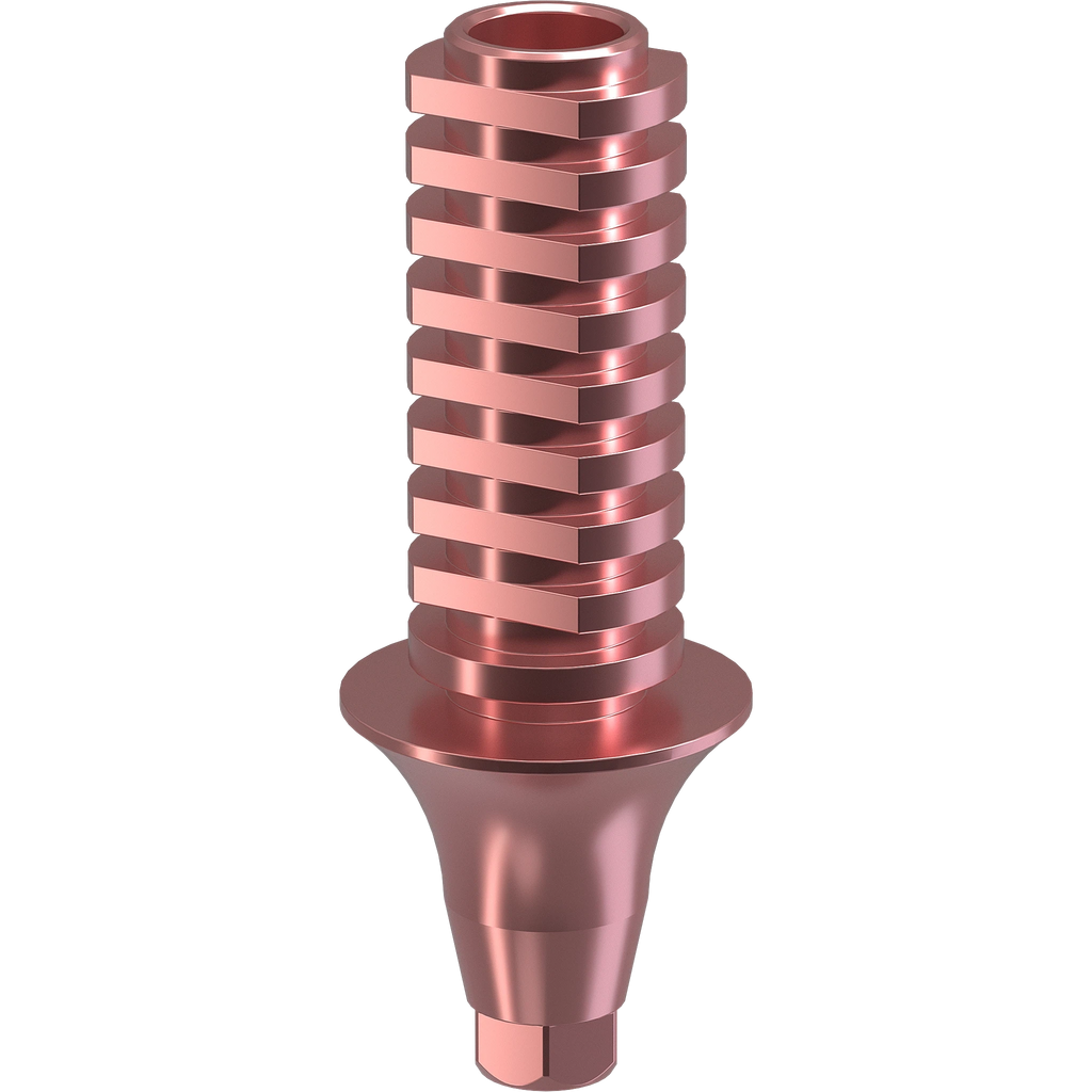 GENESIS ACTIVE™ Conical TiPink Temporary Abutment, Concave, Ø F 6.0, H 3.0 mm, Engaging