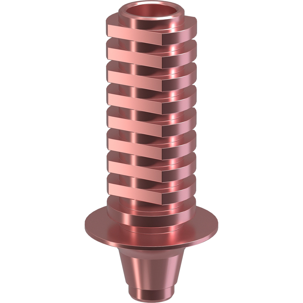 GENESIS ACTIVE™ Conical TiPink Temporary Abutment, Concave, Ø F 6.0, H 1.0 mm, Non-Engaging