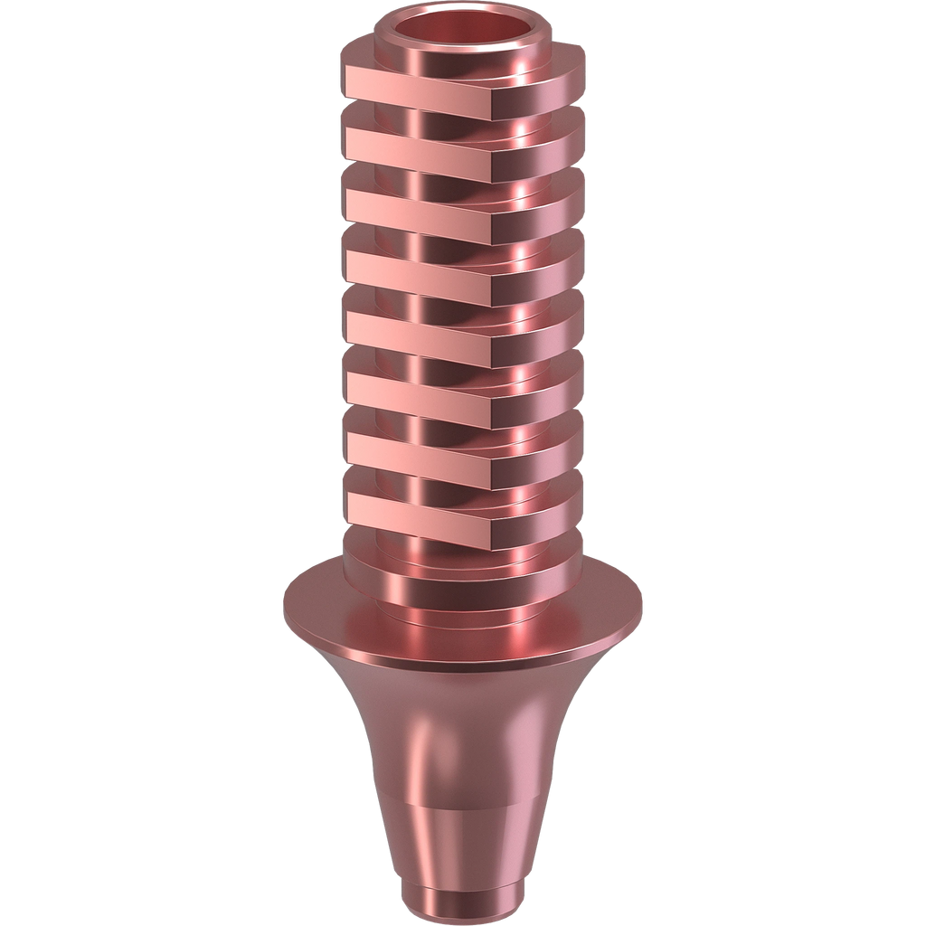 GENESIS ACTIVE™ Conical TiPink Temporary Abutment, Concave, Ø F 6.0, H 3.0 mm, Non-Engaging