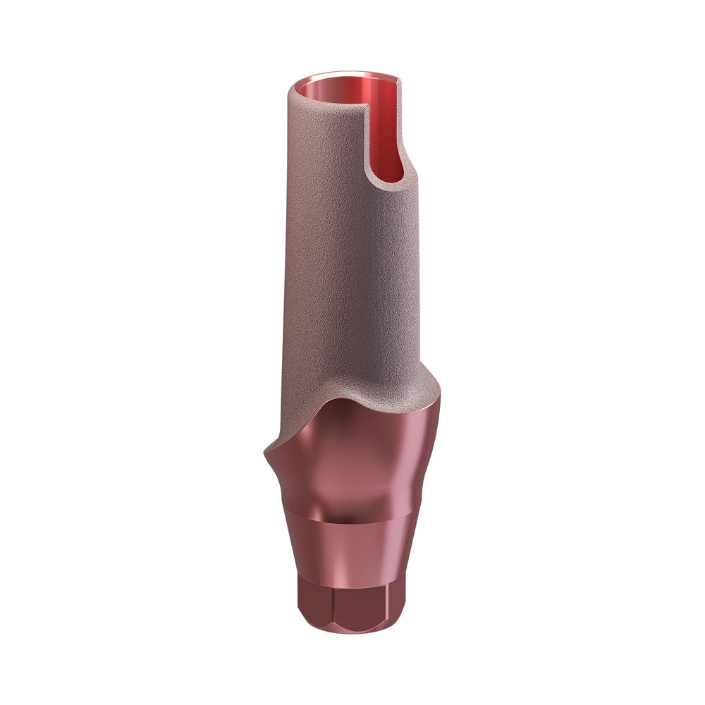 GENESIS ACTIVE™ Conical TiPink Straight Aesthetic Abutment, Concave Ø F 3.5, C 1.0 mm