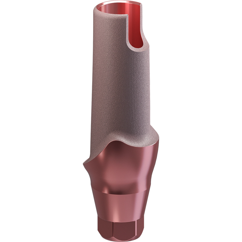 GENESIS ACTIVE™ Conical TiPink Straight Aesthetic Abutment, Concave Ø F 3.5, C 1.0 mm