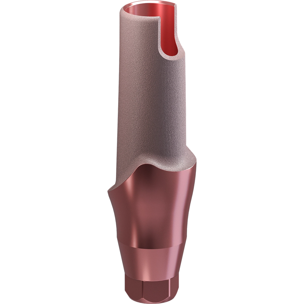 GENESIS ACTIVE™ Conical TiPink Straight Aesthetic Abutment, Concave Ø F 3.5, C 2.0 mm