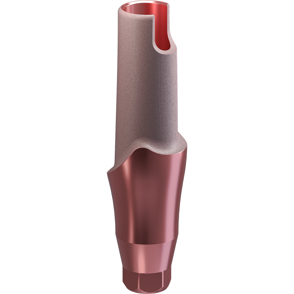 GENESIS ACTIVE™ Conical TiPink Straight Aesthetic Abutment, Concave Ø F 3.5, C 3.0 mm