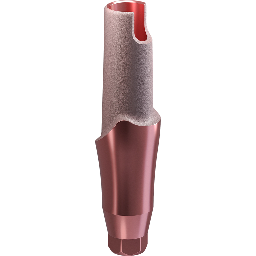 GENESIS ACTIVE™ Conical TiPink Straight Aesthetic Abutment, Concave Ø F 3.5, C 4.0 mm