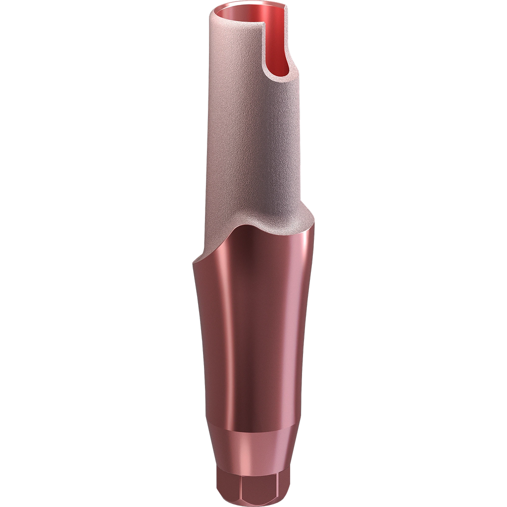 GENESIS ACTIVE™ Conical TiPink Straight Aesthetic Abutment, Concave Ø F 3.5, C 5.0 mm