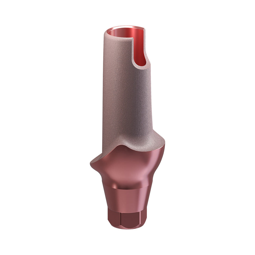 GENESIS ACTIVE™ Conical TiPink Straight Aesthetic Abutment, Concave Ø F 4.5, C 1.0 mm
