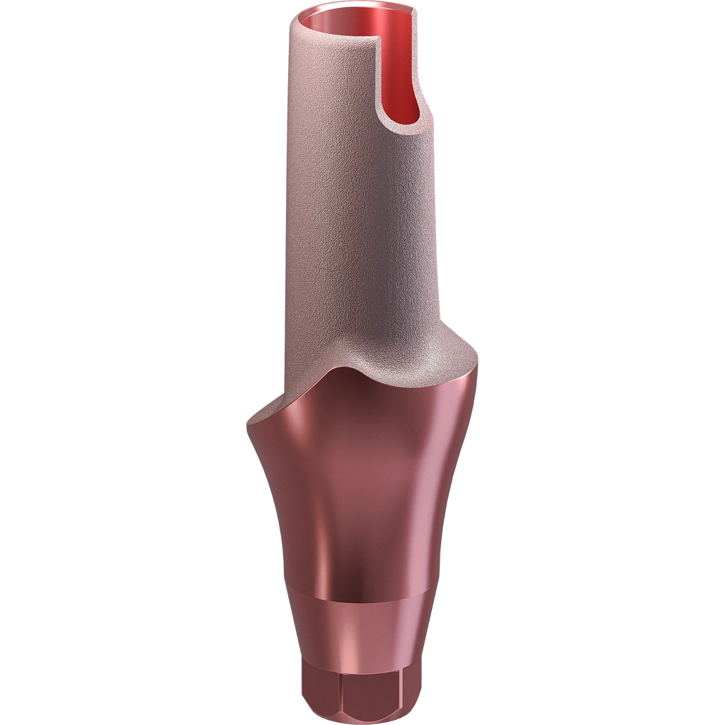 GENESIS ACTIVE™ Conical TiPink Straight Aesthetic Abutment, Concave Ø F 4.5, C 3.0 mm