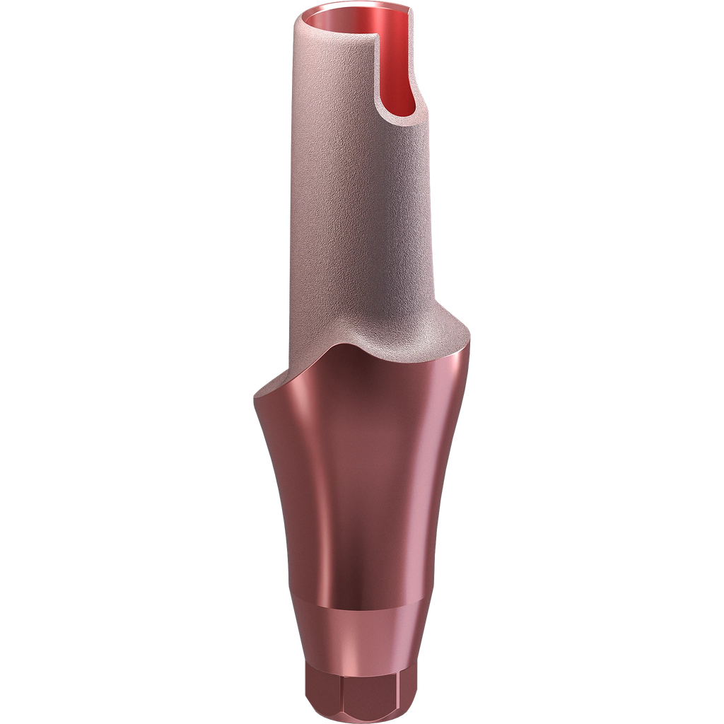 GENESIS ACTIVE™ Conical TiPink Straight Aesthetic Abutment, Concave Ø F 4.5, C 4.0 mm