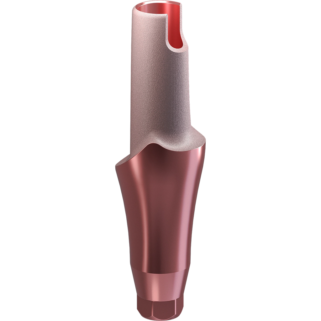 GENESIS ACTIVE™ Conical TiPink Straight Aesthetic Abutment, Concave Ø F 4.5, C 5.0 mm