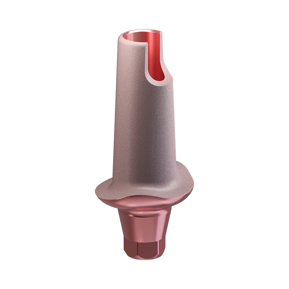 GENESIS ACTIVE™ Conical TiPink Straight Aesthetic Abutment, Concave Ø F 6.0, C 1.0 mm
