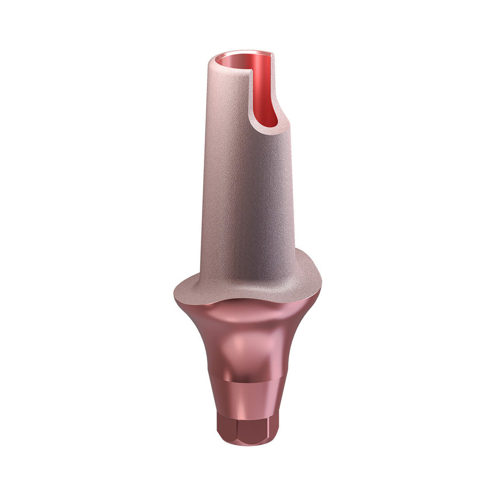 GENESIS ACTIVE™ Conical TiPink Straight Aesthetic Abutment, Concave Ø F 6.0, C 3.0 mm