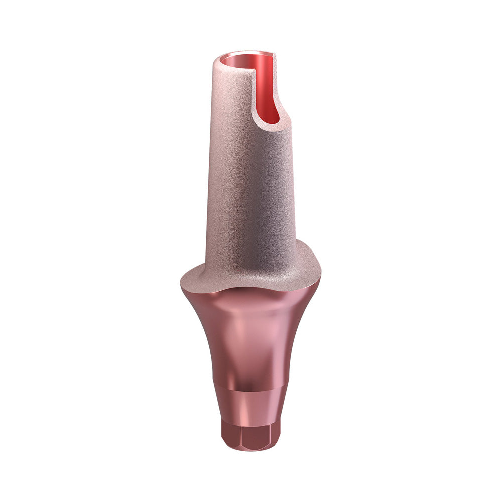 GENESIS ACTIVE™ Conical TiPink Straight Aesthetic Abutment, Concave Ø F 6.0, C 4.0 mm