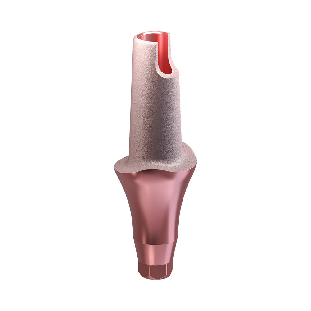 GENESIS ACTIVE™ Conical TiPink Straight Aesthetic Abutment, Concave Ø F 6.0, C 5.0 mm