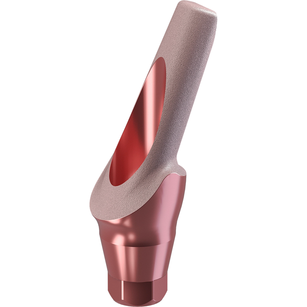 GENESIS ACTIVE™ TiPink 20° Angled Aesthetic Abutment, Concave Ø 3.5, 1.0 mm Cuff