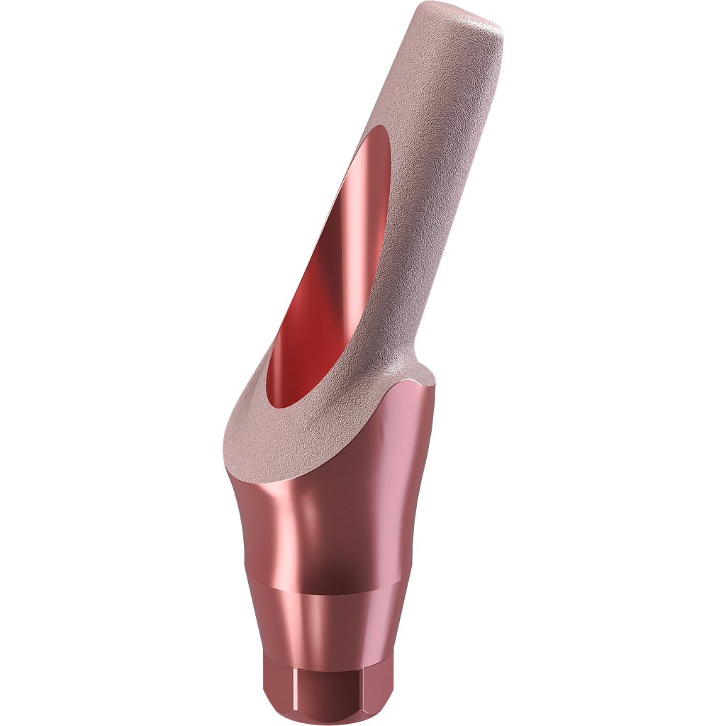 GENESIS ACTIVE™ TiPink 20° Angled Aesthetic Abutment, Concave Ø 3.5, 2.0 mm Cuff