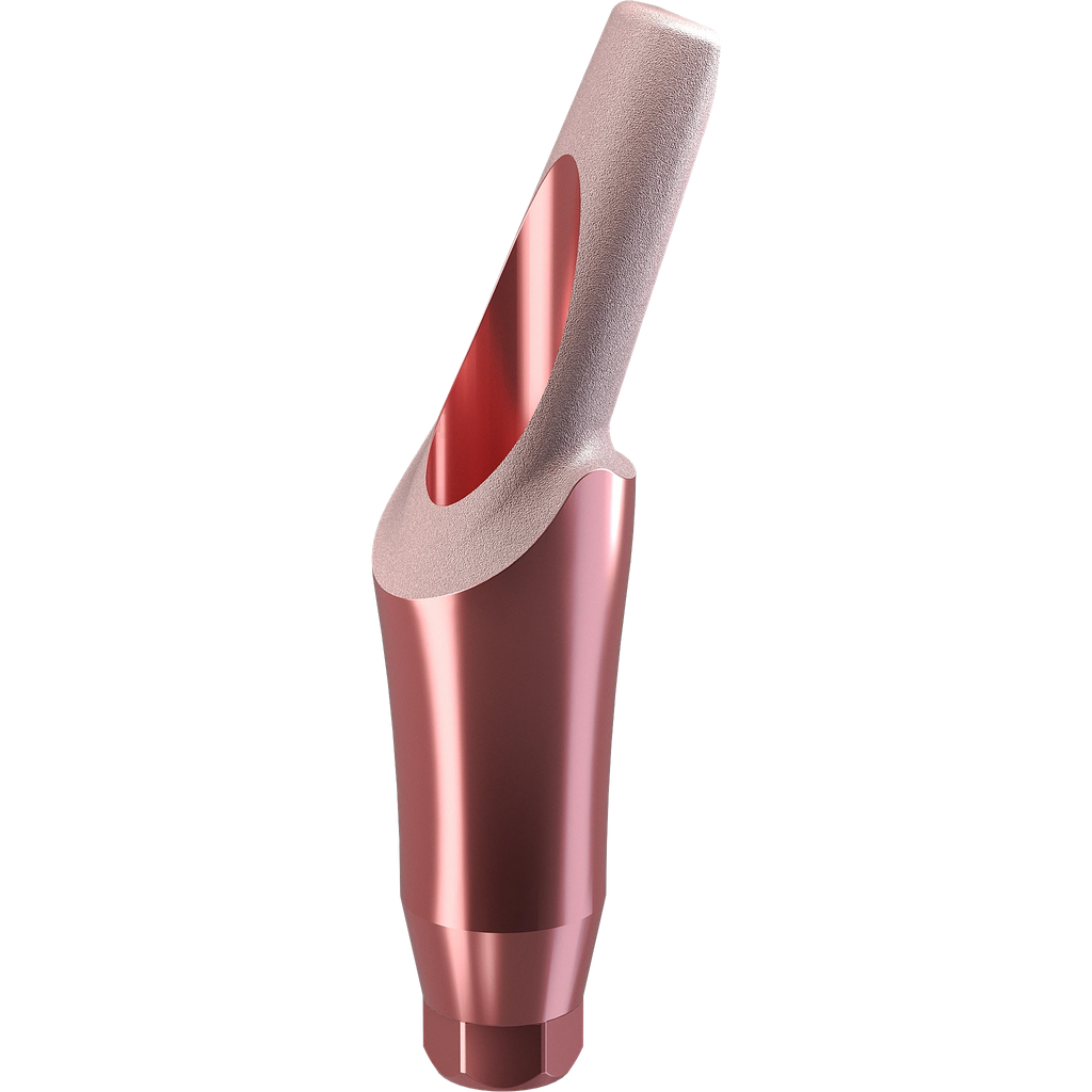 GENESIS ACTIVE™ TiPink 20° Angled Aesthetic Abutment, Concave Ø 3.5, 5.0 mm Cuff