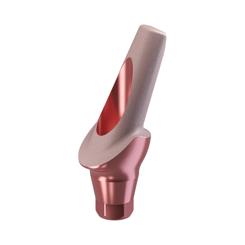 GENESIS ACTIVE™ TiPink 20° Angled Aesthetic Abutment, Concave Ø 4.5, 1.0 mm Cuff