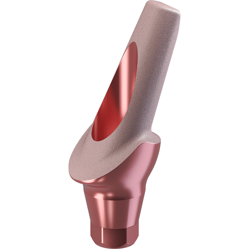 GENESIS ACTIVE™ TiPink 20° Angled Aesthetic Abutment, Concave Ø 4.5, 1.0 mm Cuff