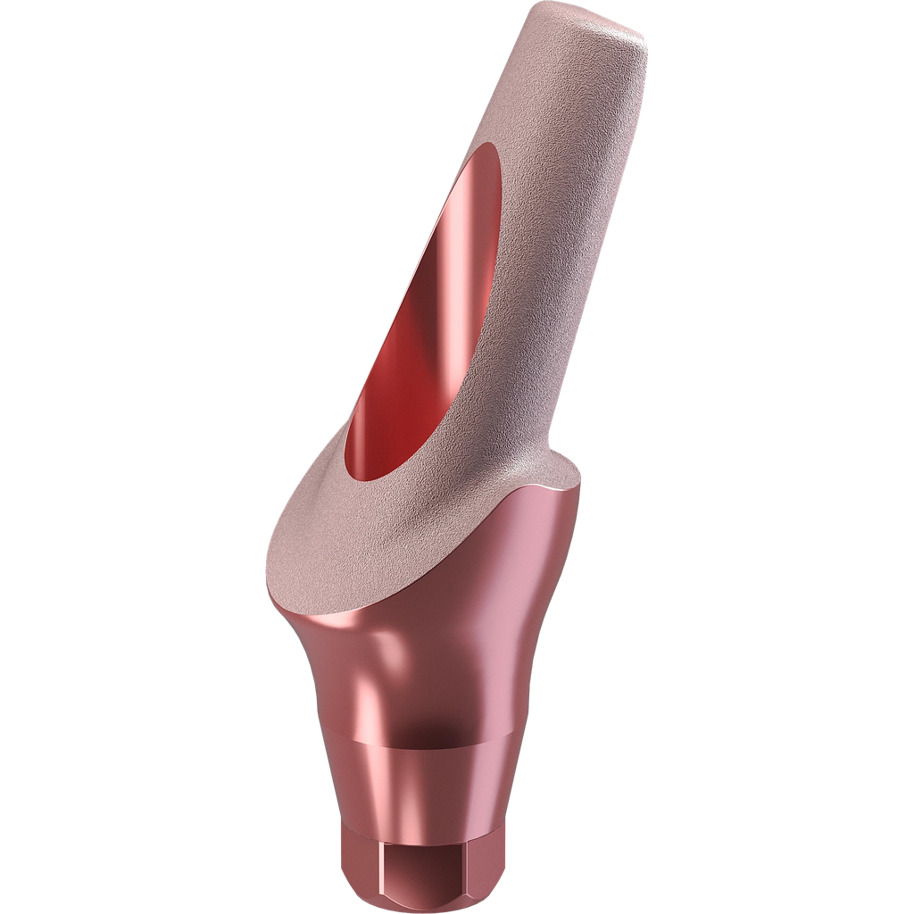 GENESIS ACTIVE™ TiPink 20° Angled Aesthetic Abutment, Concave Ø 4.5, 2.0 mm Cuff